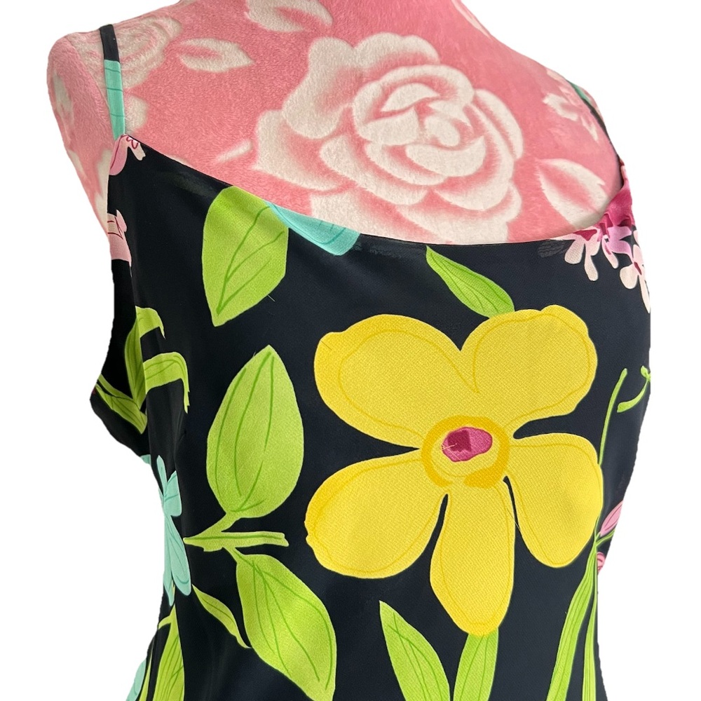 Vintage Jones New York Floral Maxi Dress Y2K 90S Asymmetrical Fairy Grunge - Picture 2 of 6